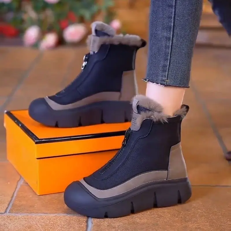 Damen Modische und wasserdichte Winterstiefel Drune