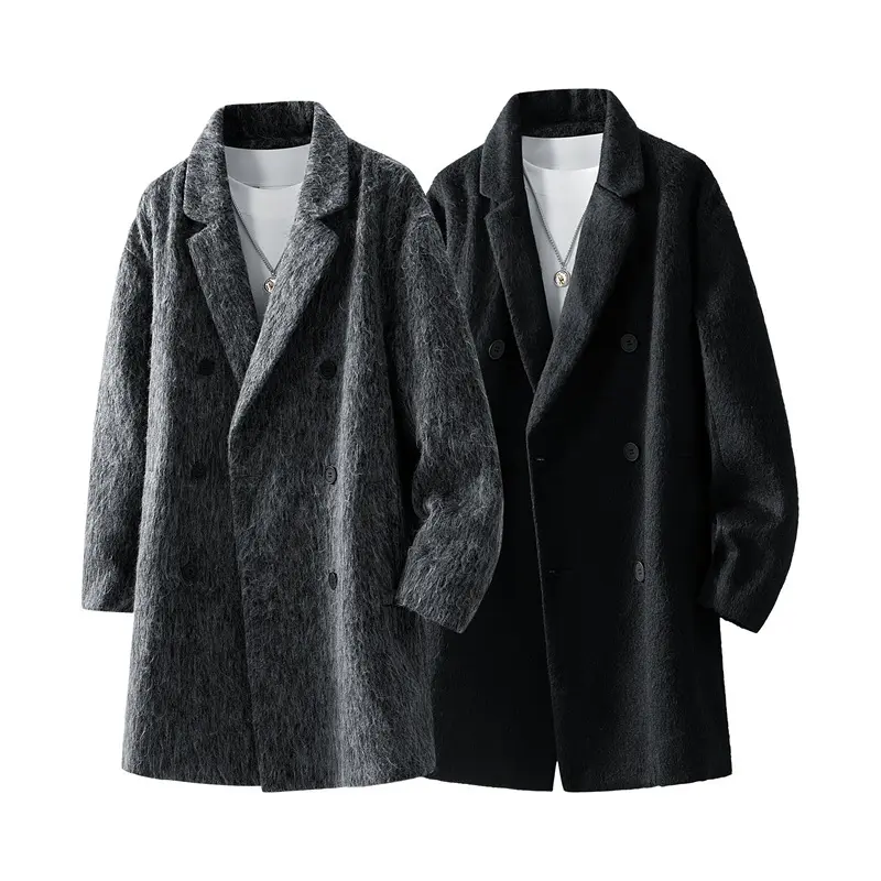Damen Modische Wollmantel Drune
