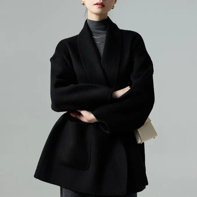 Damen Modischer Oversized-Blazer mit praktischen Taschen Drune
