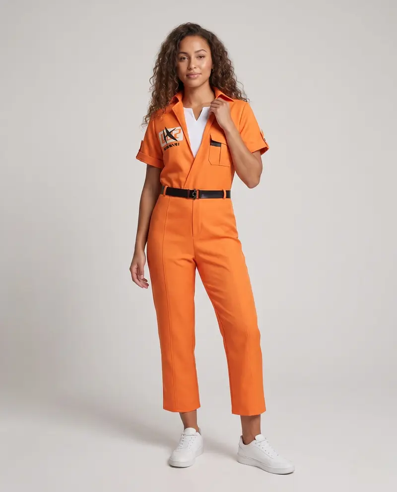 Damen Overall mit modischem Schnitt und praktischen Taschen Drune