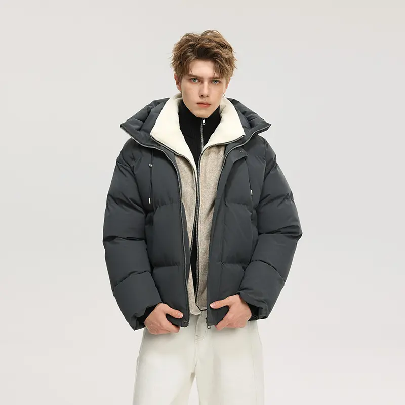 Damen Oversize-Steppjacke mit integriertem Fleece-Innenlayer und Kapuze Drune