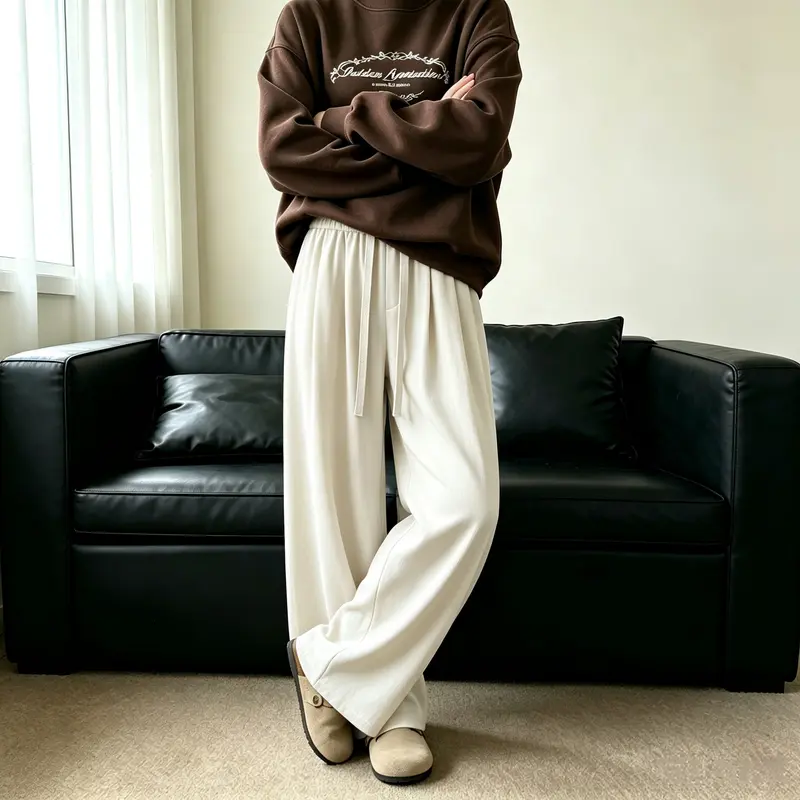 Damen Oversize-Sweatshirt mit dekorativem Frontprint und weichem Fleece-Inneren Drune
