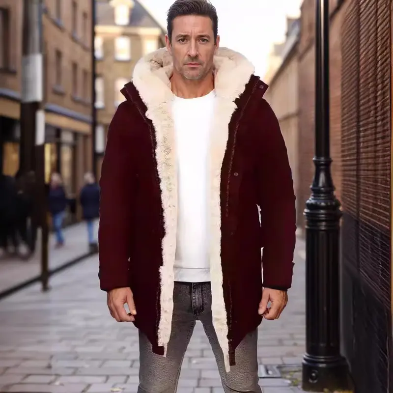 Damen Parka mit Teddyfutter, Kapuze und aufgesetzten Taschen Drune