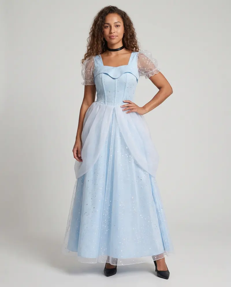 Damen Prinzessinnen Ballkleid mit funkelnden Akzenten Drune