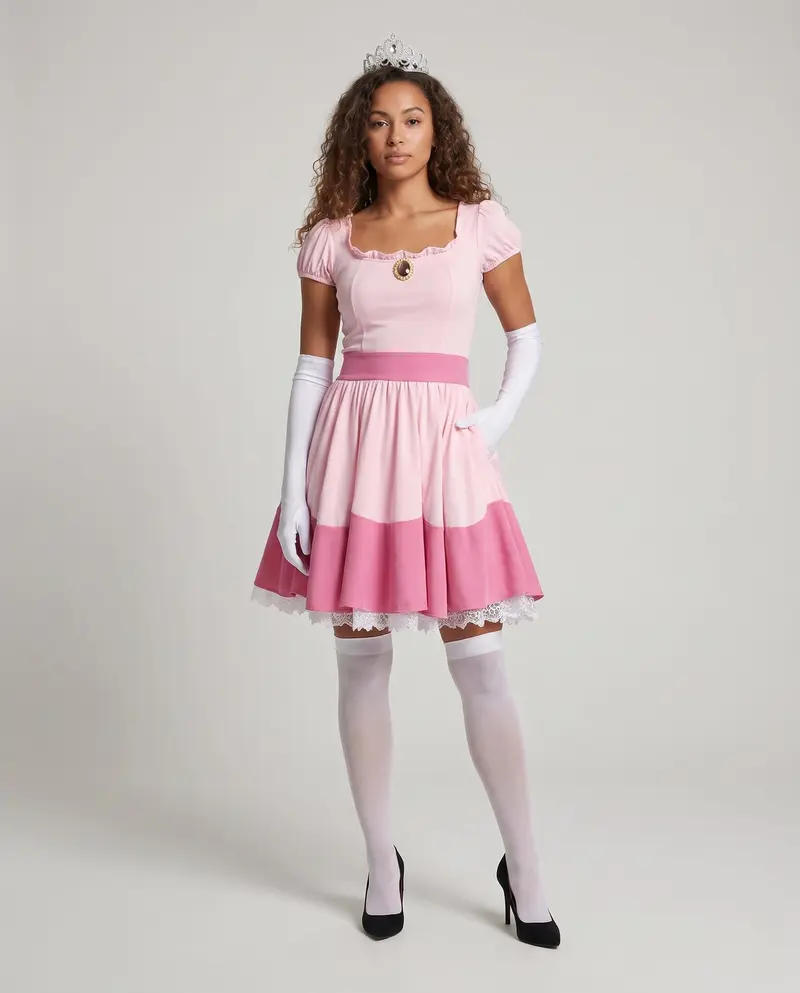 Damen Prinzessinnenkleid mit romantischen Rüschendetails und eleganten Akzenten Drune