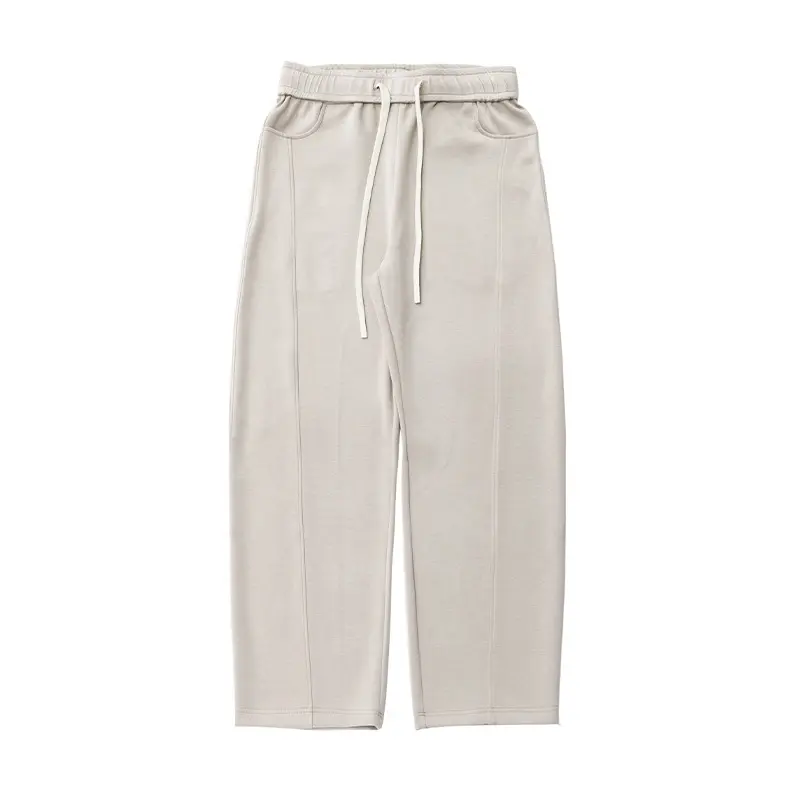 Damen Relaxed-Fit Sweatpants mit Ziernähten, hohem Elastikbund und Kordelzug Drune