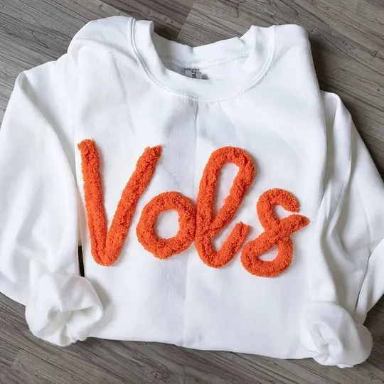 Damen Rundhals‑Sweatshirt mit Chenille‑Schriftzug und Oversize‑Schnitt Drune