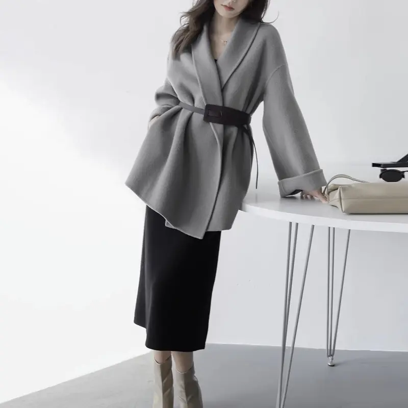 Damen Schicke und elegante Wickeljacke Drune