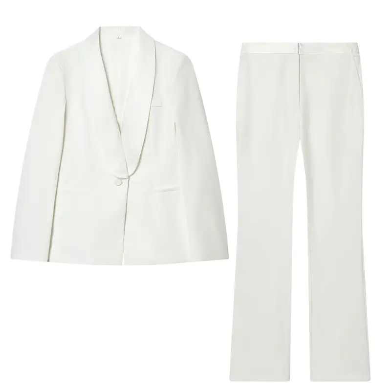 Damen Smoking-Blazer mit Schalkragen und Ein-Knopf-Verschluss Drune