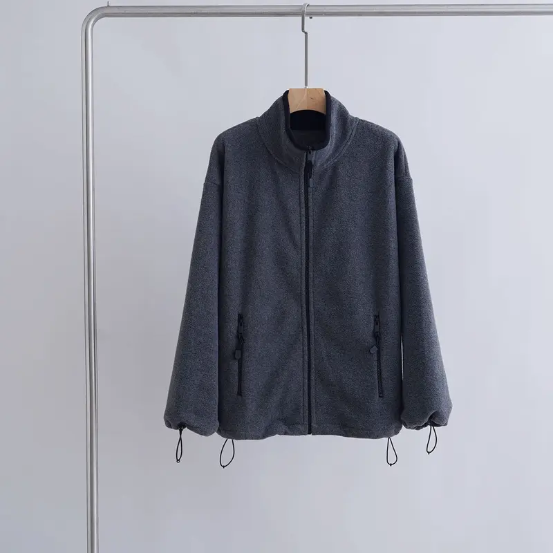 Damen Sportliche Fleecejacke mit hohem Kragen Drune