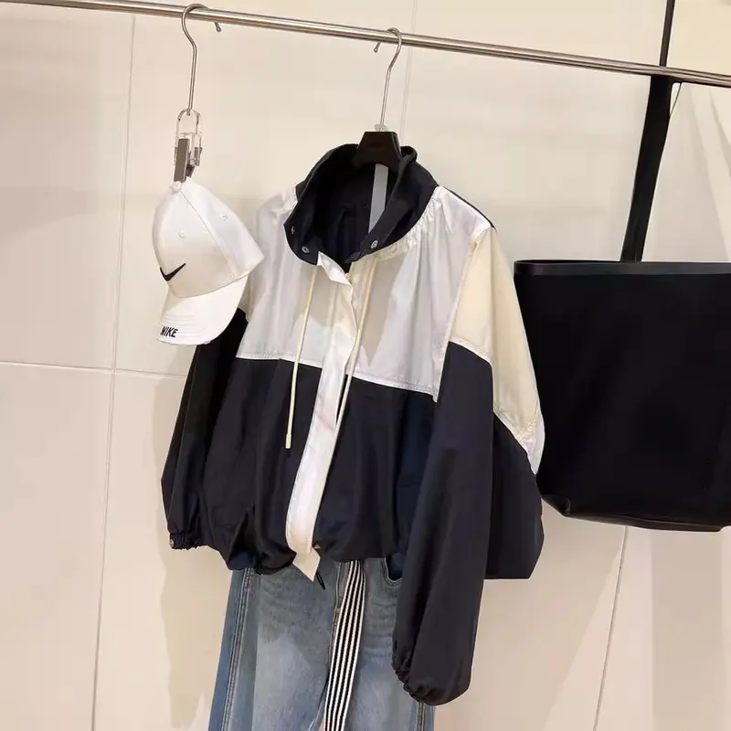 Damen Sportliche Übergangsjacke mit hohem Kragen Drune