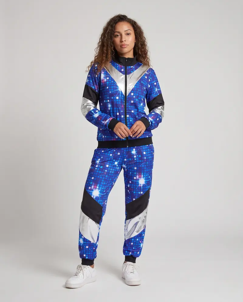 Damen Sportliches Glitzer Trainingsanzug Drune