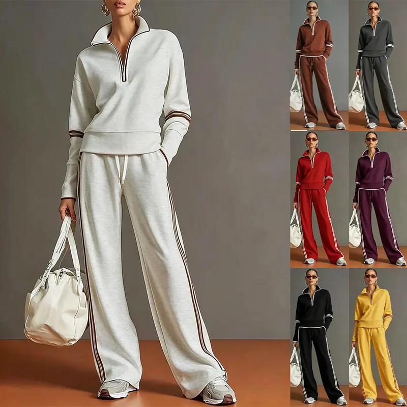 Damen Sportliches Oberteil und Hose Set Drune