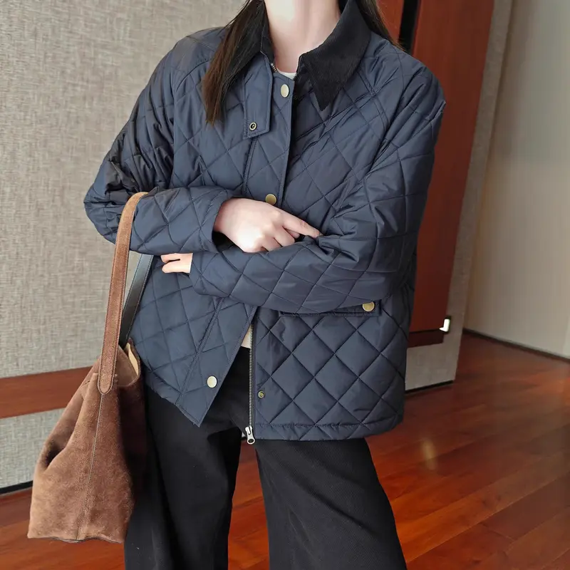 Damen Steppjacke mit hochgeschlossenem Kragen Drune