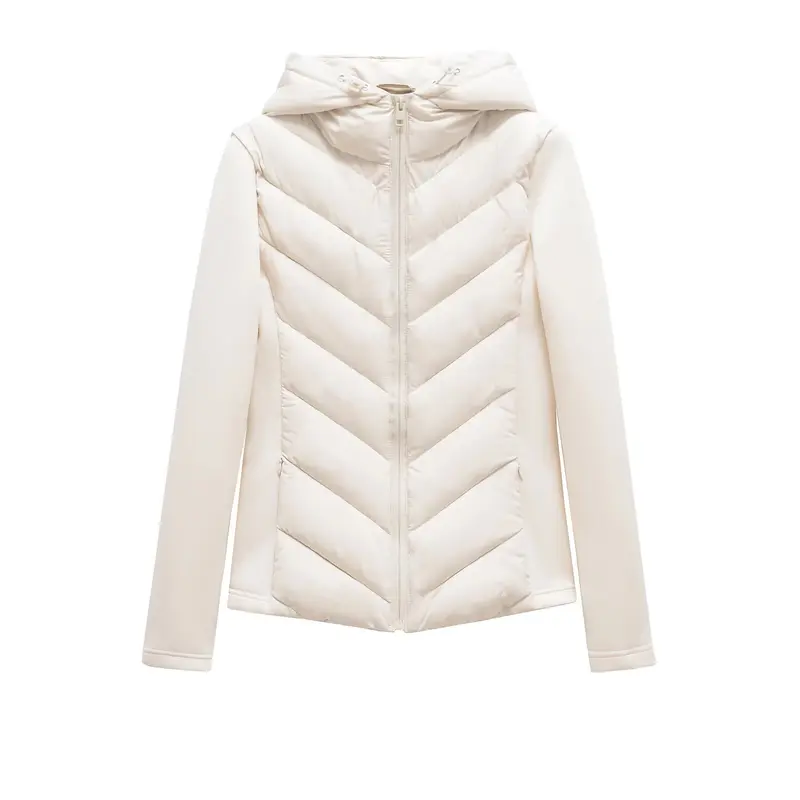 Damen Steppjacke mit Kapuze und Softshell‑Seiteneinsätzen Drune