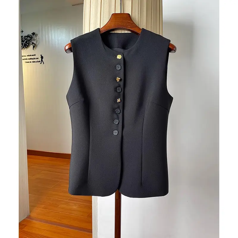 Damen Stilvolle ärmellose Blazer-Weste Drune