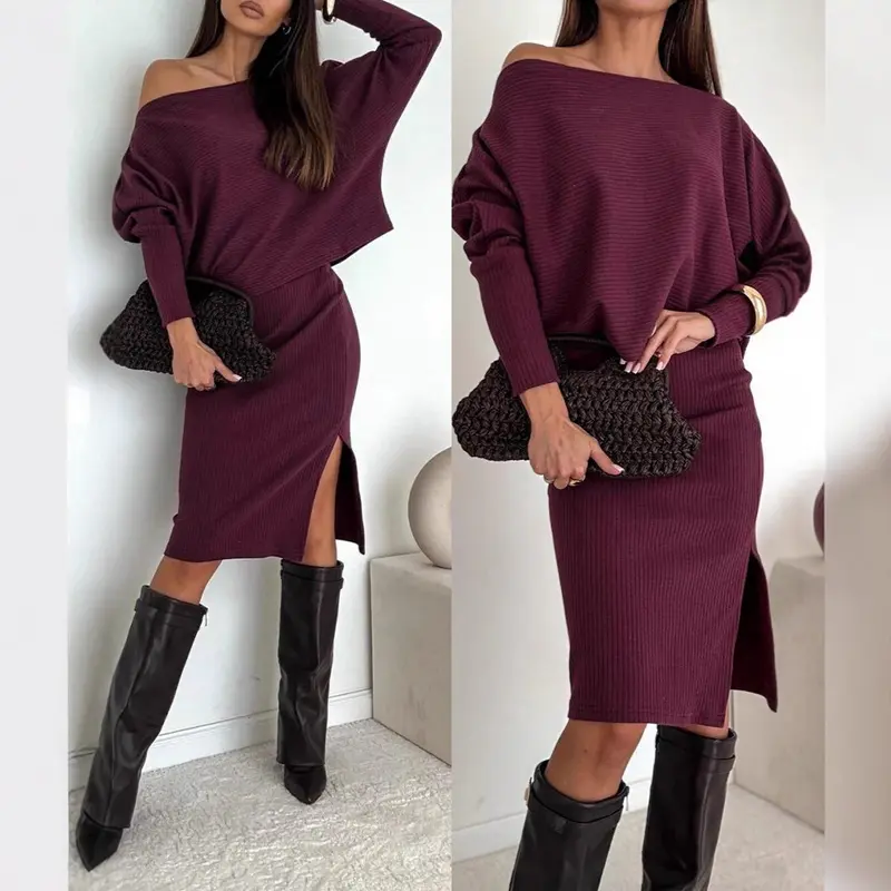 Damen Stilvolles Strickset Drune