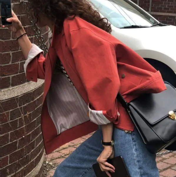Damen Streetstyle Oversized Jacke Drune