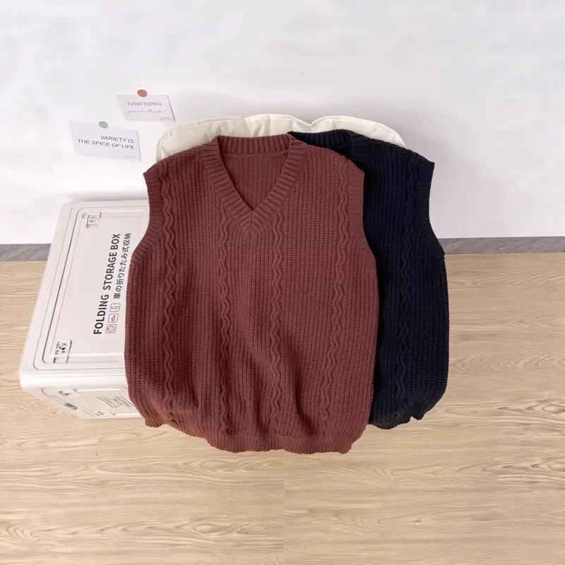 Damen Strickpullover ohne Ärmel Drune