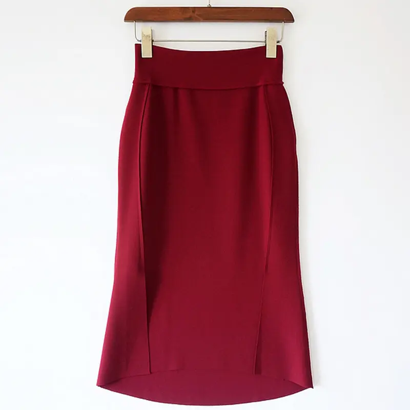 Damen Taillenhoher Midirock mit schlanker A‑Linien‑Silhouette Drune