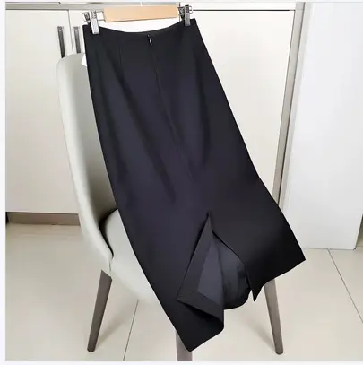 Damen Taillierter Midirock mit Rückenschlitz, figurformenden Abnähern und verdecktem Reißverschluss Drune