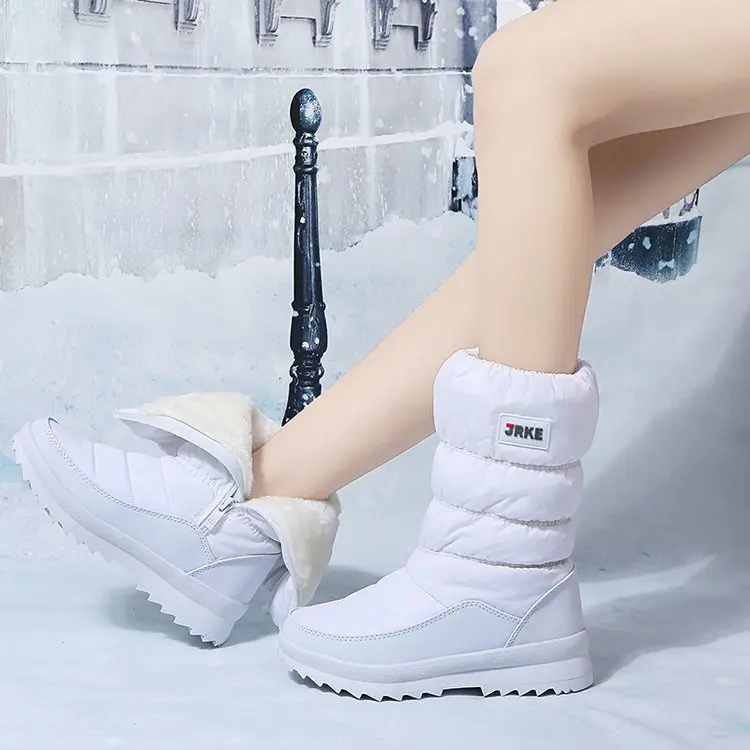 Damen Thermo-Winterstiefel mit wattiertem Schaft, seitlichem Reißverschluss und rutschfester Profilsohle Drune