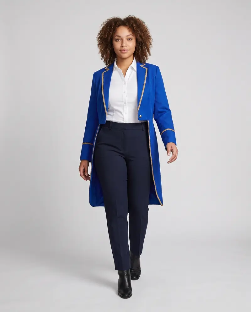 Damen traditionelles Kostümset mit eleganten Applikationen und vielseitigen Accessoires Drune