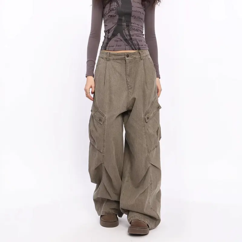 Damen Übergrößen Cargo-Jeans Drune