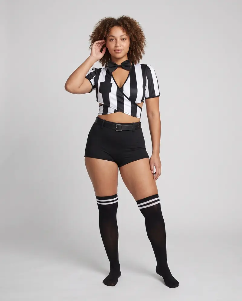 Damen Verspielt sportliches Kostümset mit Oberteil, Shorts und Accessoires Drune
