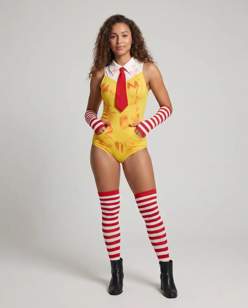 Damen Verspieltes Clownskostüm mit schimmernden Details Drune