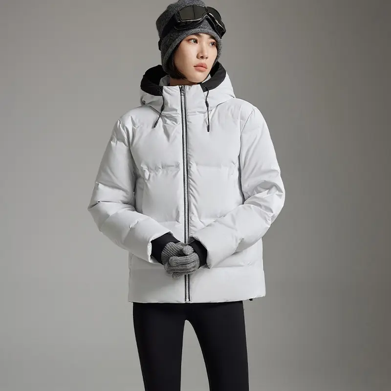 Damen Wattierte Winterjacke mit Kapuze, Thermo-Isolierung und winddichter Außenhülle Drune