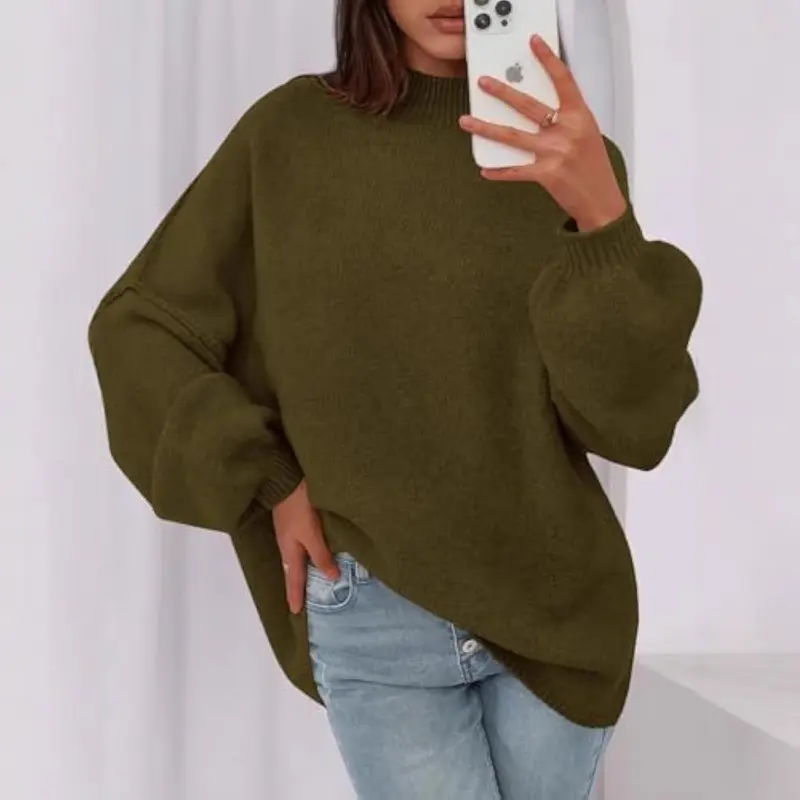 Damen Weicher Oversized Pullover Drune