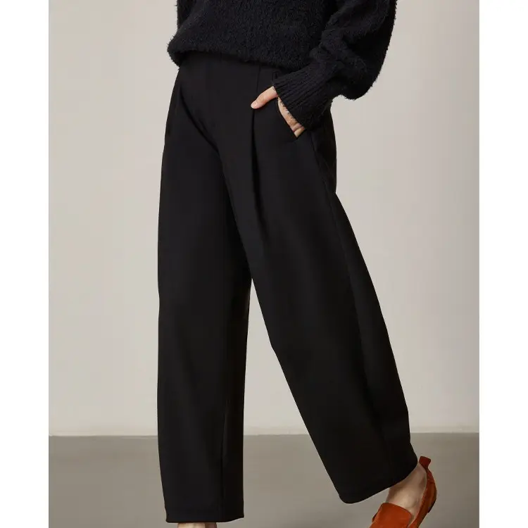 Damen Weit geschnittene High-Waist Anzughose Drune