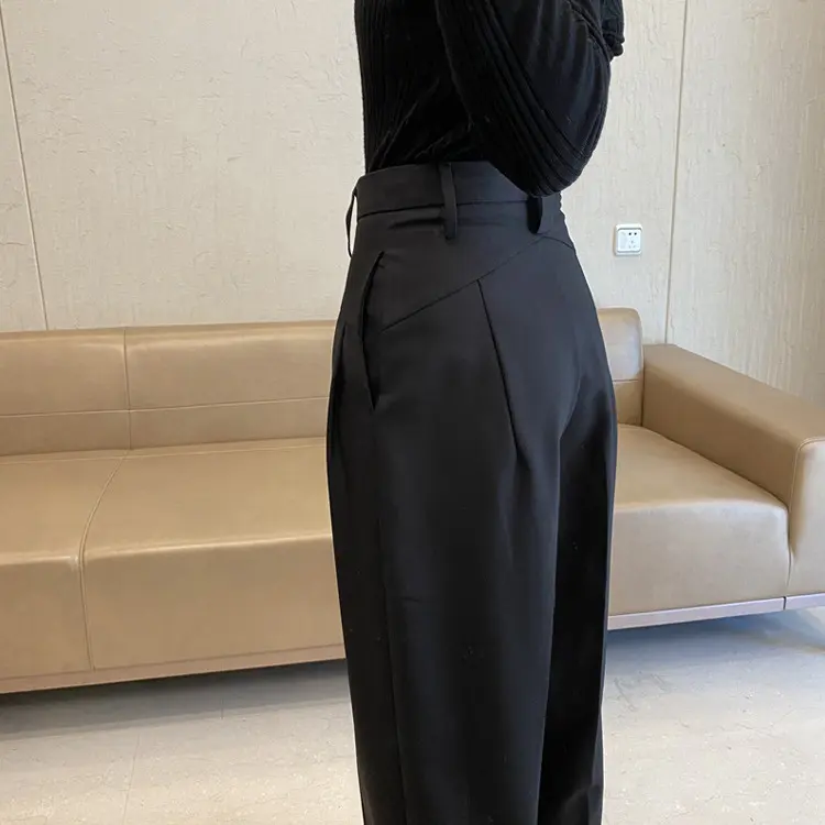 Damen Weit geschnittene High-Waist-Hose Drune