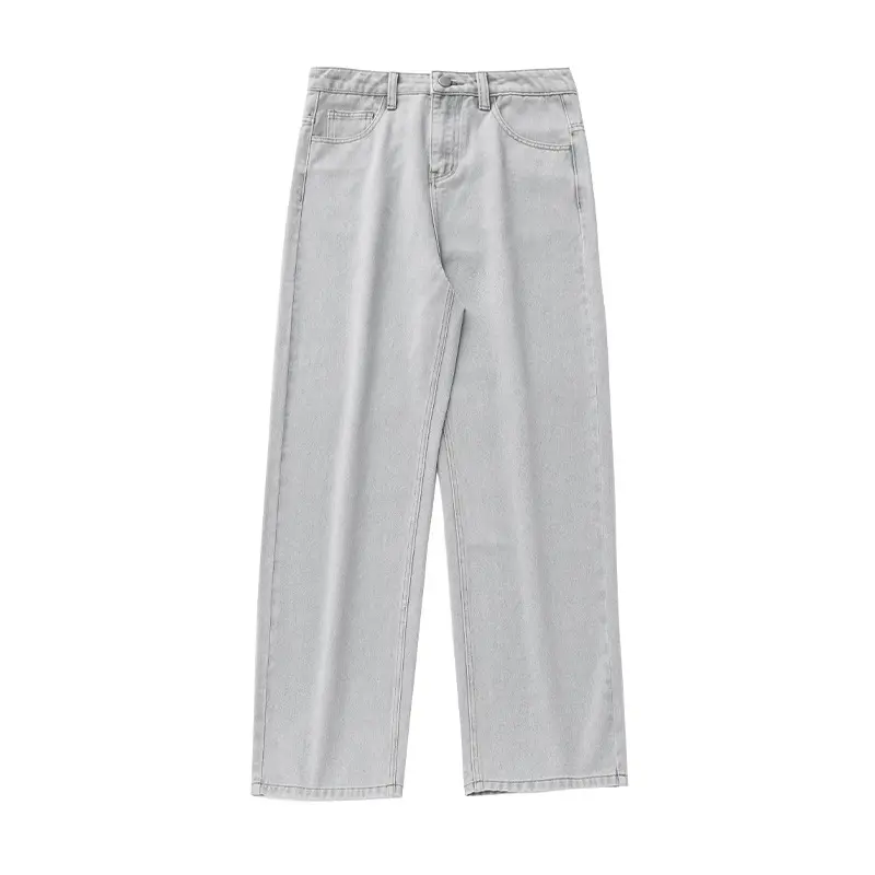 Damen Weit geschnittene High‑Waist Jeanshose im geraden Schnitt Drune
