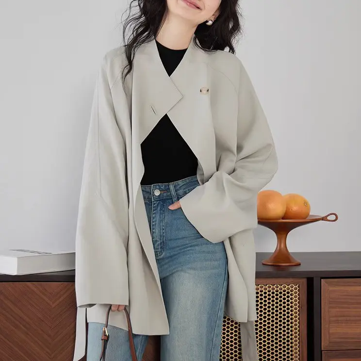 Damen Weit geschnittene Jacke mit modernen Details Drune