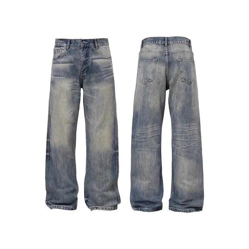 Damen Weit geschnittene Vintage Denim-Jeans Drune