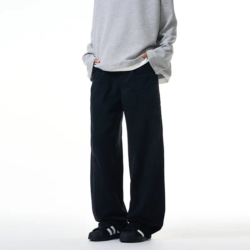 Damen Weit geschnittene Workwear-Hose im Baggy‑Stil mit großen aufgesetzten Fronttaschen Drune