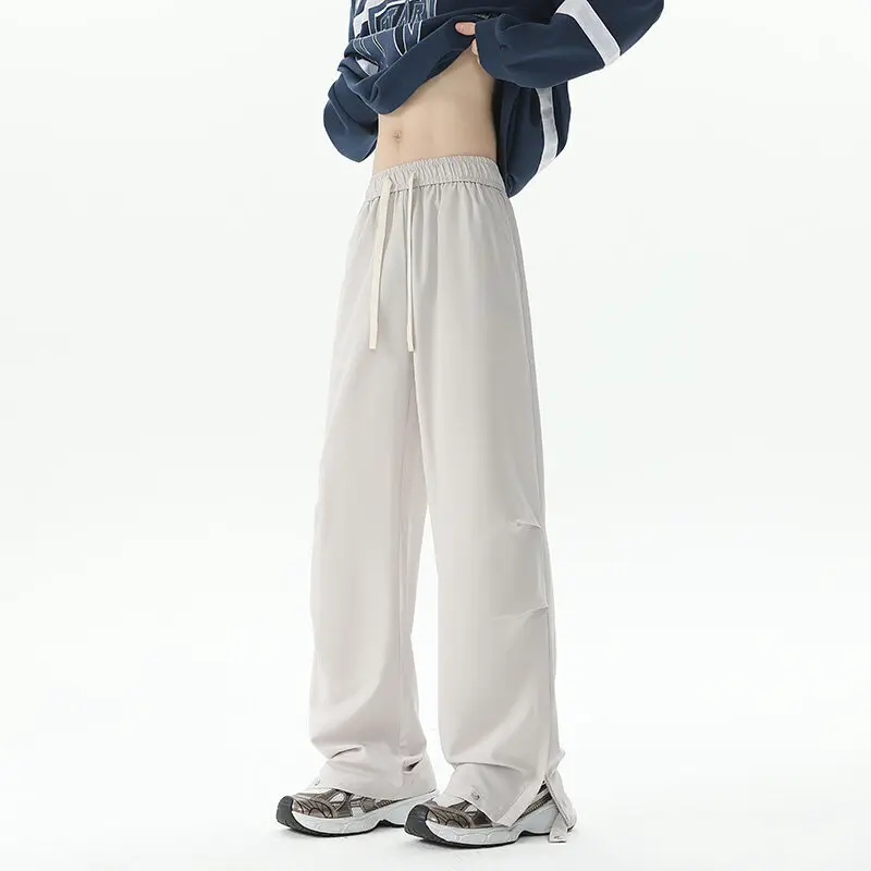 Damen Weite Cargo-Loungehose mit elastischem Bund, Tunnelzug und verstellbarem Saum Drune