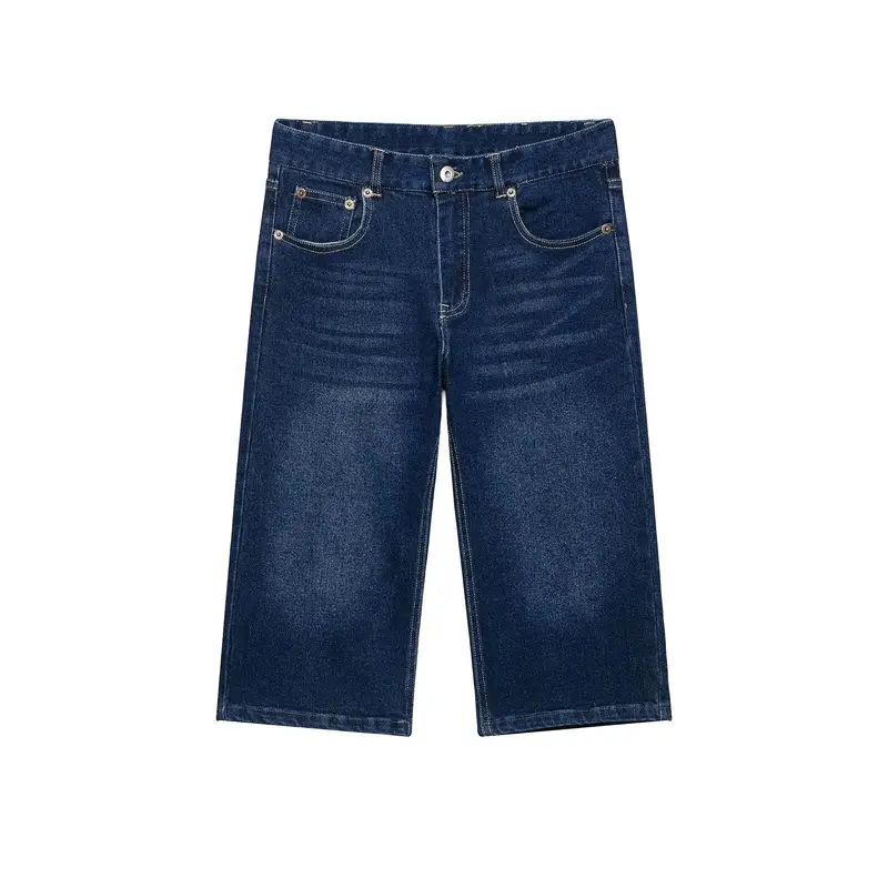 Damen Weite Cropped-Denim-Culotte im 5-Pocket-Design Drune