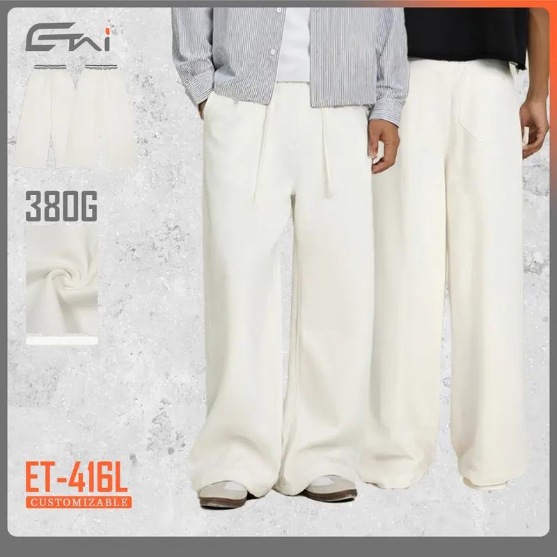 Damen Weite Culotte-Sweathose mit hohem Bund und gestreiftem Rippbündchen Drune
