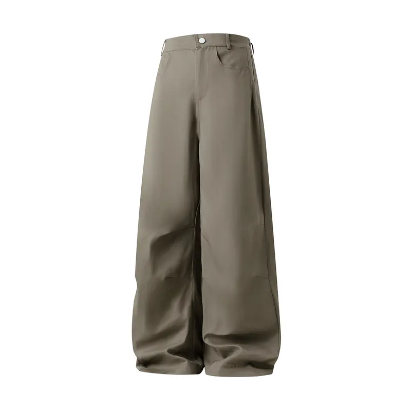 Damen Weite High‑Waist Palazzo‑Hose mit extra weitem Bein und Nahtpaneelen Drune