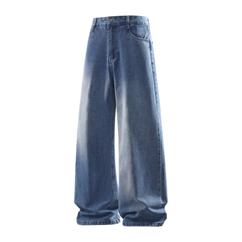 Damen Weite hochtaillierte Baggy-Jeans im Vintage-Look mit extra weitem Bein Drune
