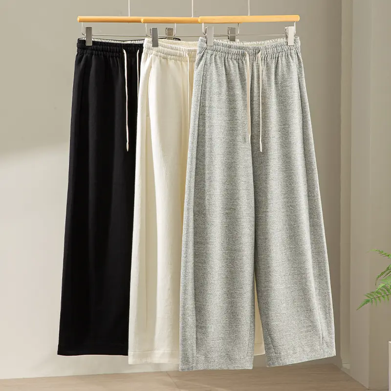 Damen Weite Loungehose mit elastischem Bund, Kordelzug und seitlichen Eingrifftaschen Drune