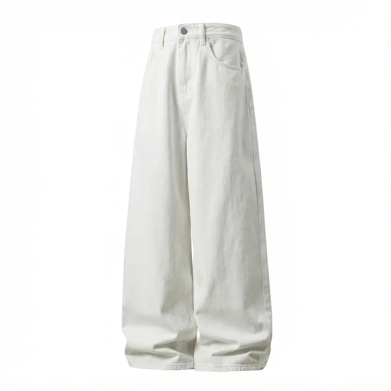 Damen Weite Palazzo-Jeans mit hoher Taille, minimalistischer Five‑Pocket‑Silhouette Drune