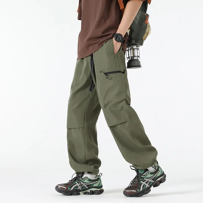 Damen Weite Utility-Cargohose mit verstellbarem Beinabschluss und Multifachtaschen Drune