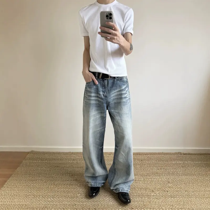 Damen Weitgeschnittene Denim-Jeans Drune
