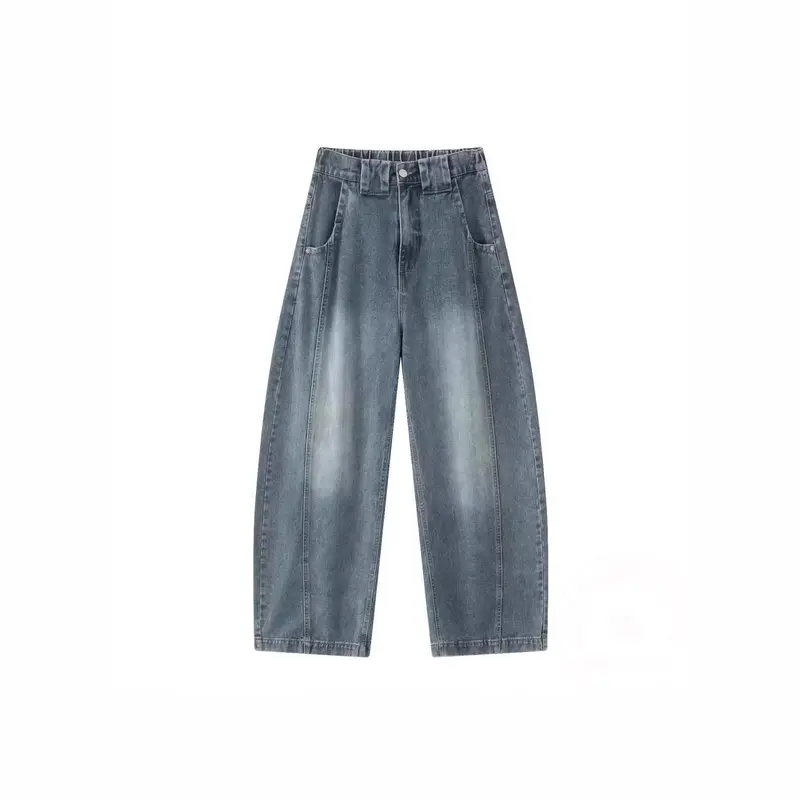 Damen Weitgeschnittene Jeans mit ausgefallenem Used-Look Drune