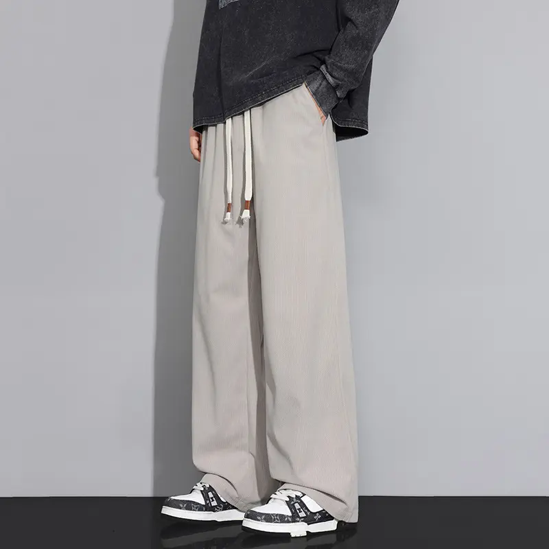 Damen Weitgeschnittene Stoffhose mit Kordelzug
