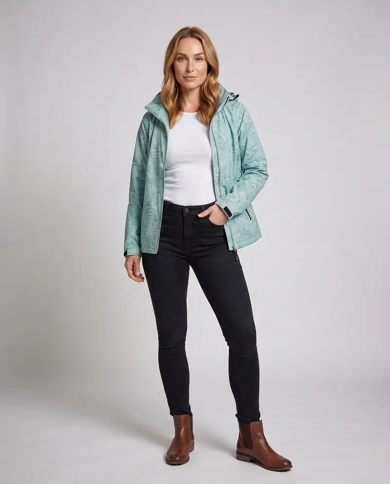 Damen winddichte Sportjacke mit Kapuze Drune